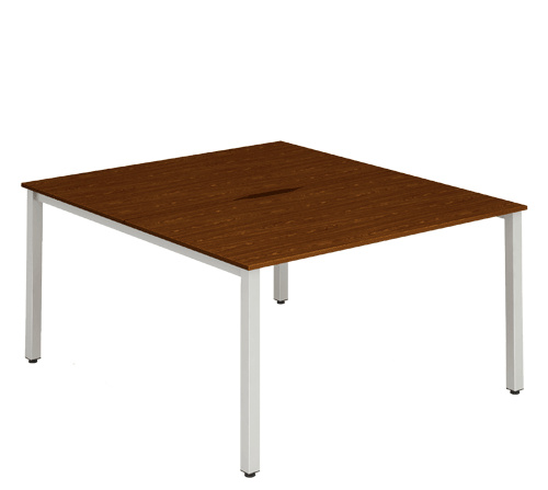 Silver Leg Twin Desk Walnut click for larger image