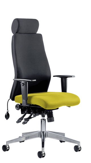 Onyx Ergo Headrest Bespoke Seat Senna Yellow KCUP0421